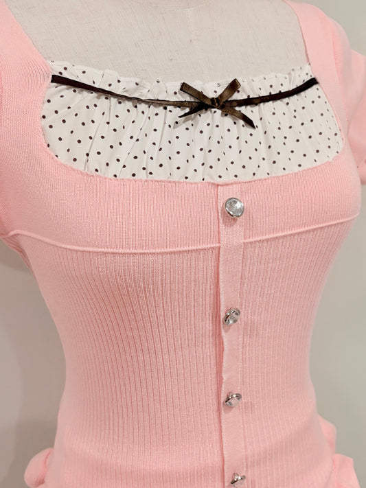 choco-strawberri milkmaid top